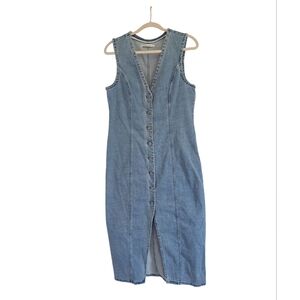Abercrombie & Fitch Mara Midi Denim Dress Size Large